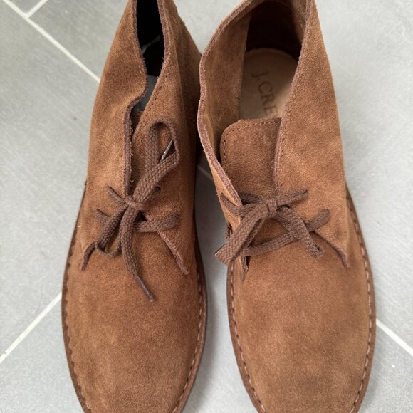 J Crew MacAlister Desert Chukka Boots Brown Suede Leather Crepe Sole sz 7 Italy - Picture 2 of 7